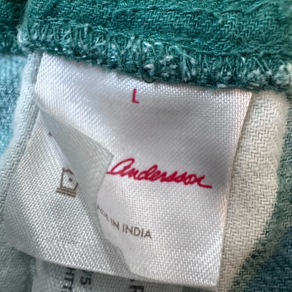 Hanna Andersson Pajama Bottoms Green Christmas Trees Unisex Large Holiday - Picture 2 of 9
